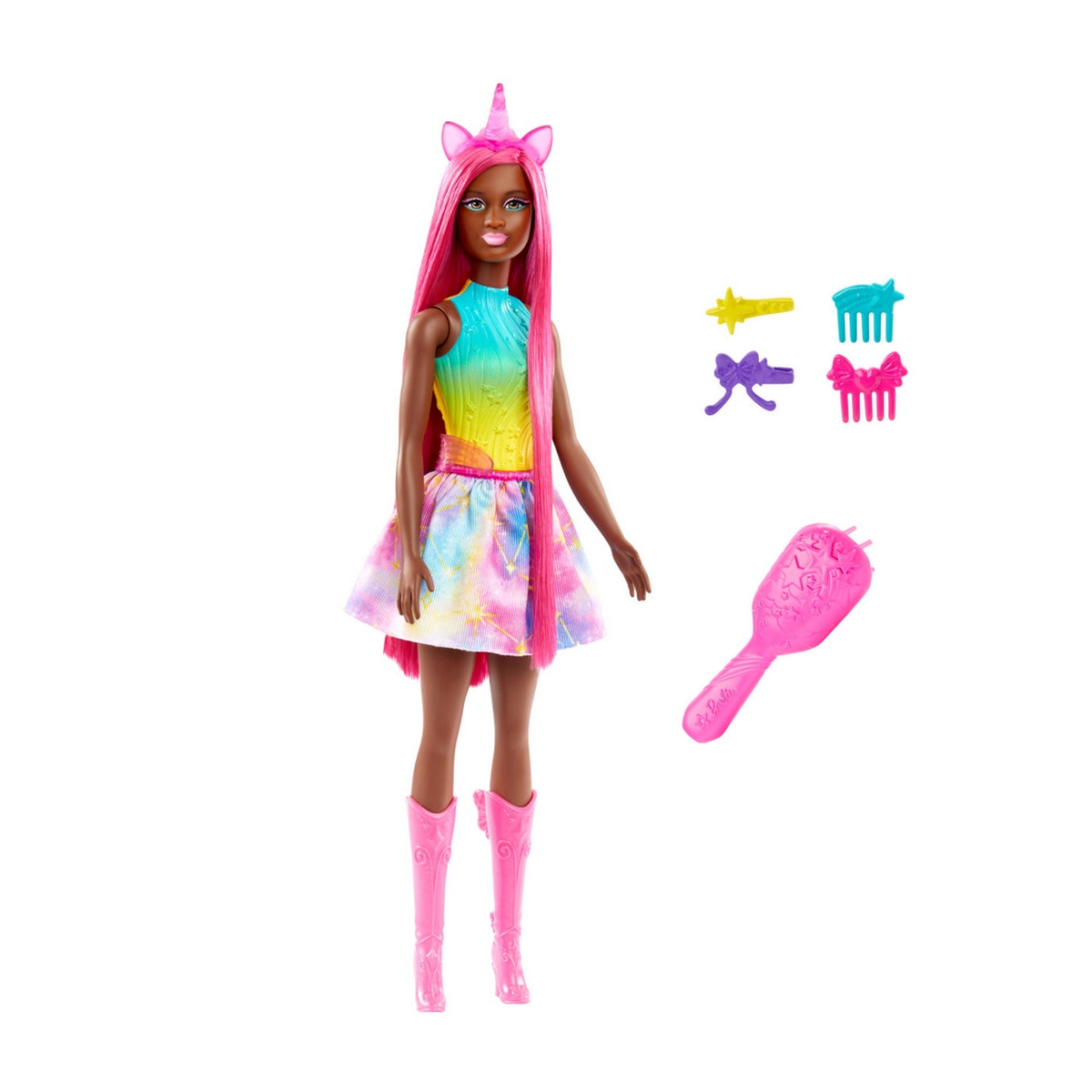 Barbie Fantasia Muñeca Cabello Largo De Ensueño - Unicornio